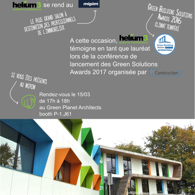 MIPIM 2017 : article du blog de helium3, bureau d'architecture à Liège