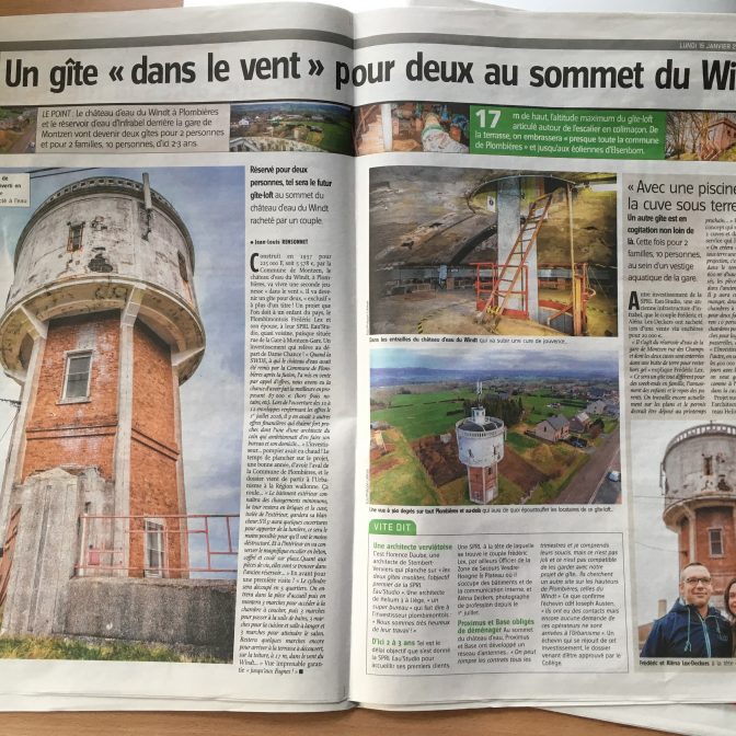 Eau’Studio, des gîtes insolites dans des anciens réservoirs à eau : article du blog de helium3, bureau d'architecture à Liège