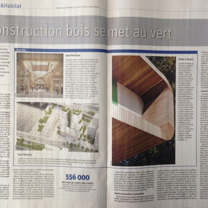 La construction bois se met au vert : article du blog de helium3, bureau d'architecture à Liège