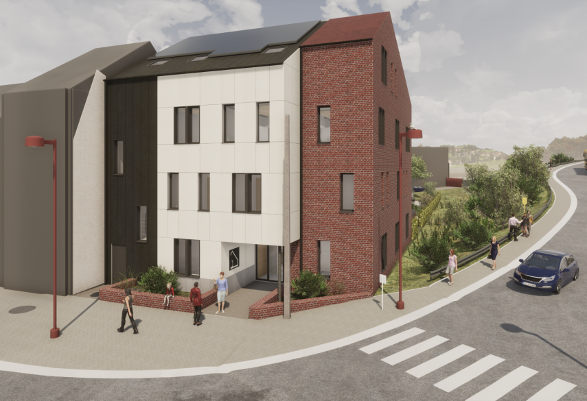 Maison médicale Tilleur : projet de helium3, bureau d'architecture à Liège
